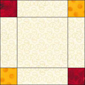 3 . woven Irish quilt block