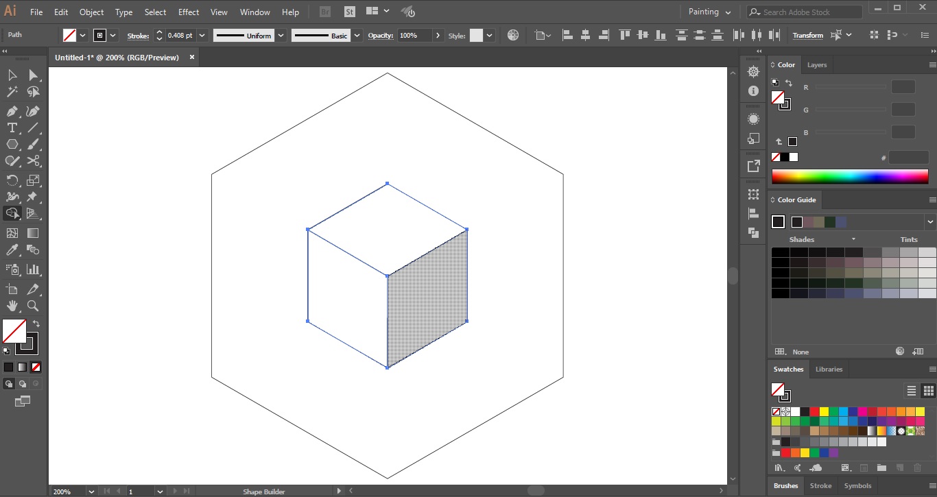3D cube in Illustrator