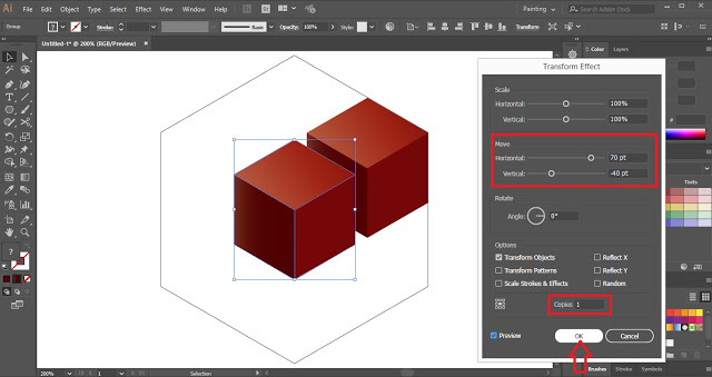 3D cube in Illustrator