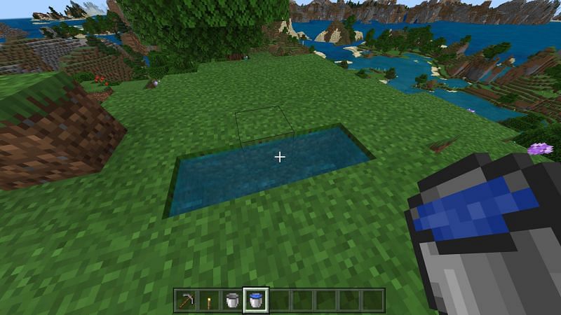 Step 1 to create an infinite water source in minecraft