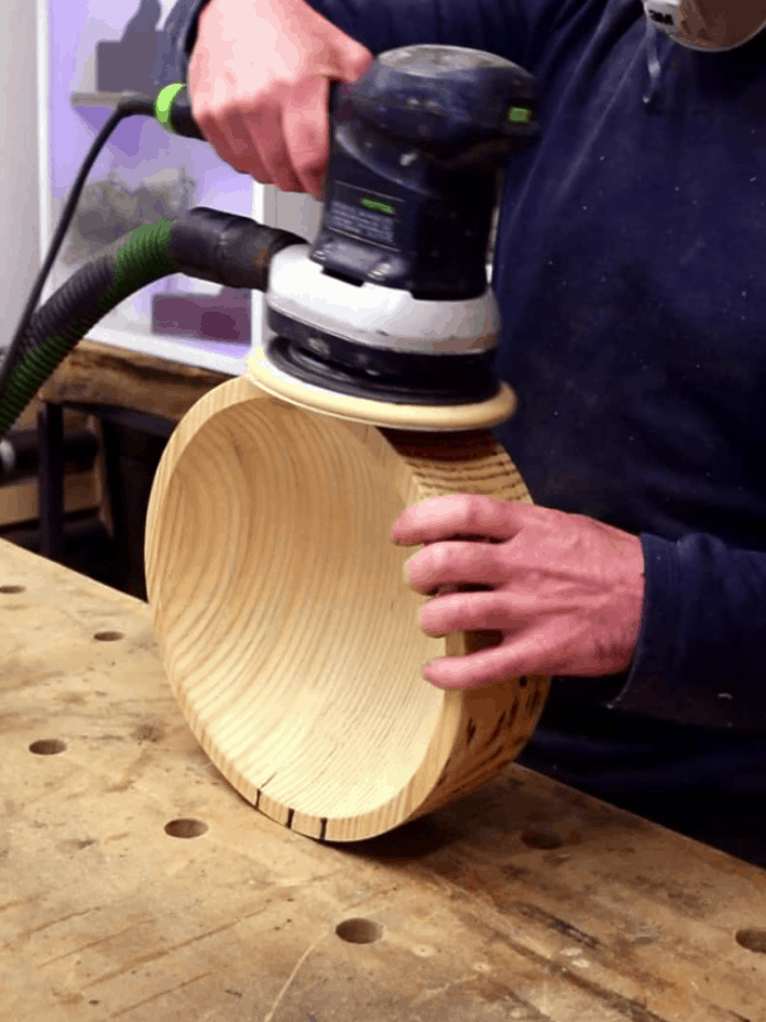 Super simple trick to make a wooden bowl without a lathe