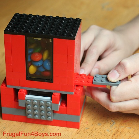 Lego candy dispenser