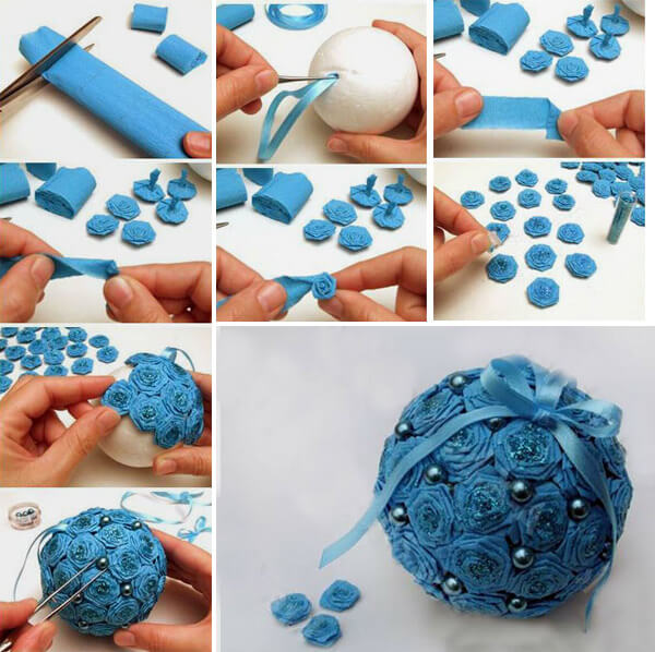  It's easy to hold a flower ball with your own hands