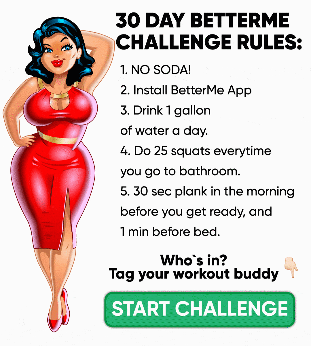 BetterMe 30 Days Challenge Rules