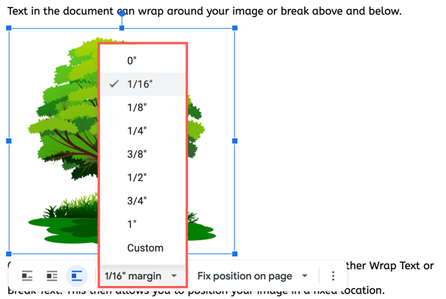 Adjust image margins