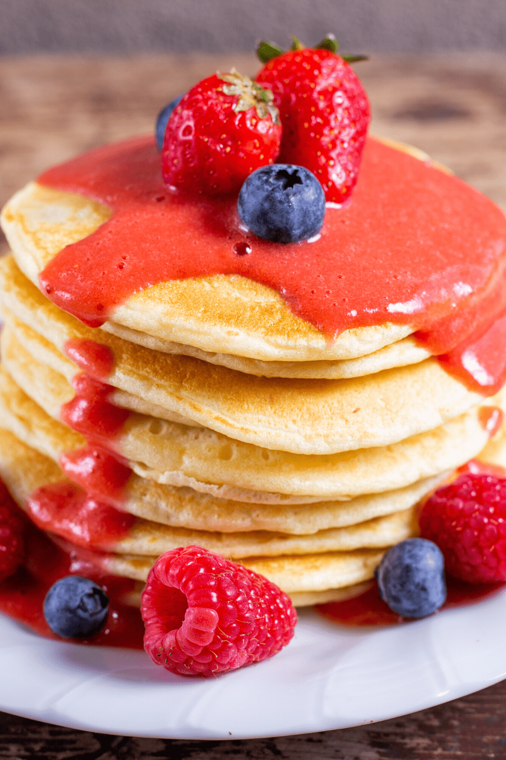 Homemade pancakes with syrup