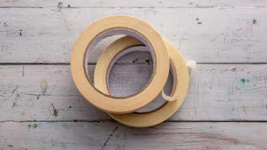 hard edge painting with masking tape