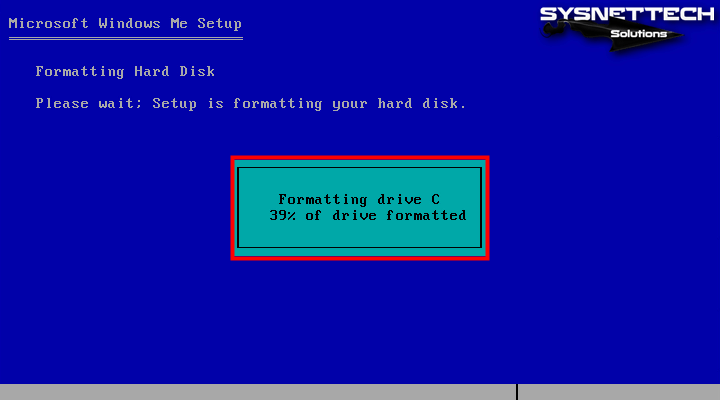 Formatting the C Drive