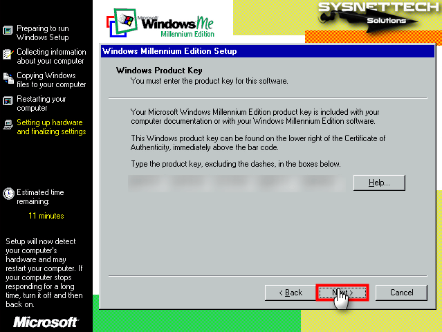 Windows Millennium Product Key