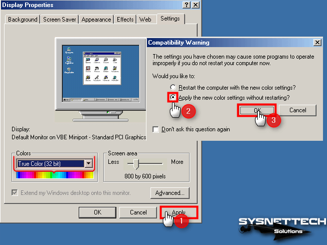 Changing the Monitor Color Setting