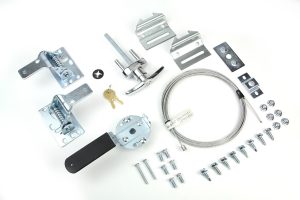 The parts for assembling the lock use chain and s-hook.