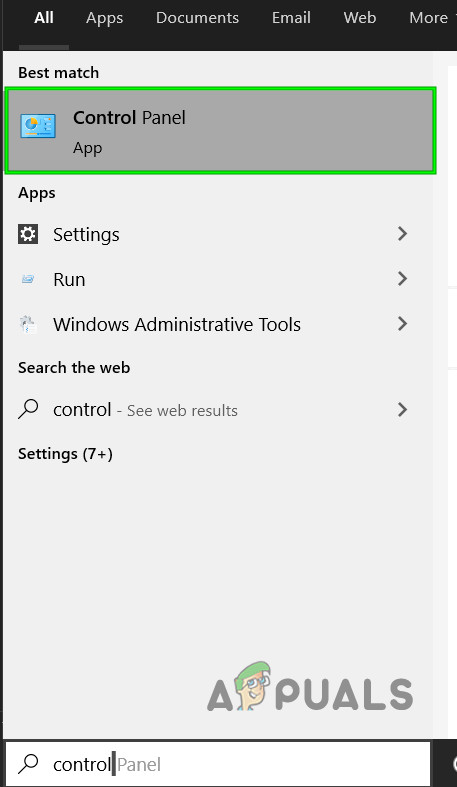 17 Open Control Panel in Windows Search