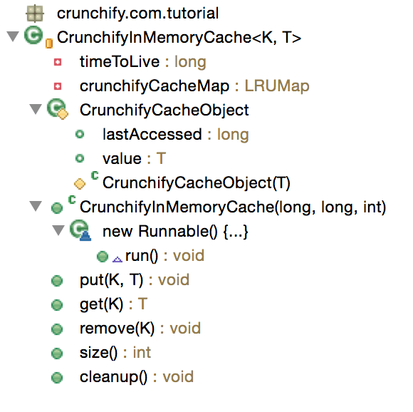 Very simple in cache outline