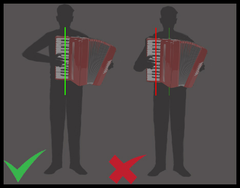 How to hold the accordion