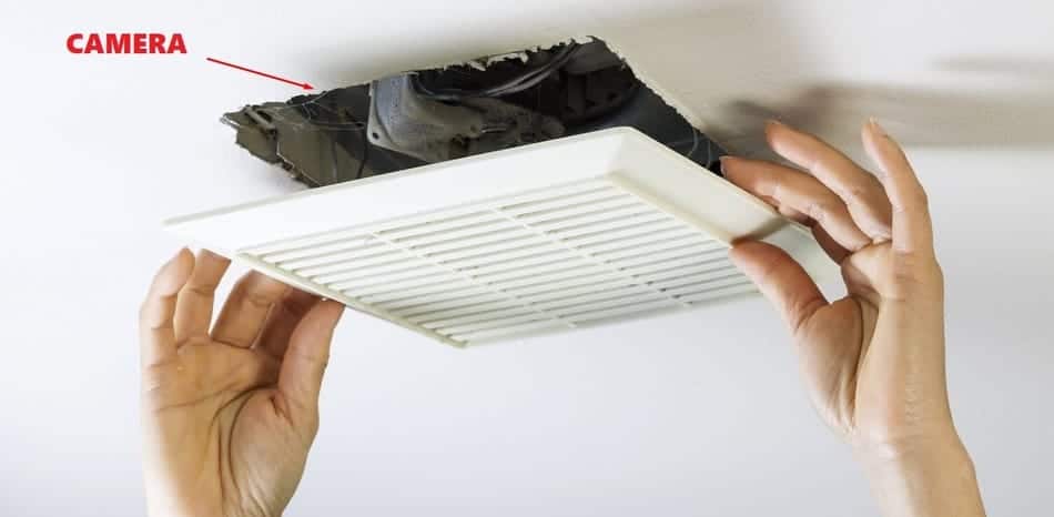 Bathroom exhaust fan Hidden camera