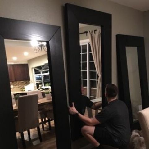 Oversized wall mirror