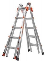 The Little Giant 22 Ft. Ladder configured as a step ladder