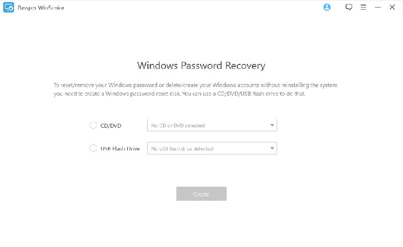 use Passper Winsenior to bypass Windows 8 password