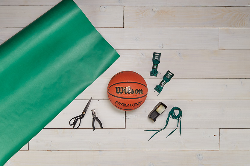 How to wrap a basketball bag first