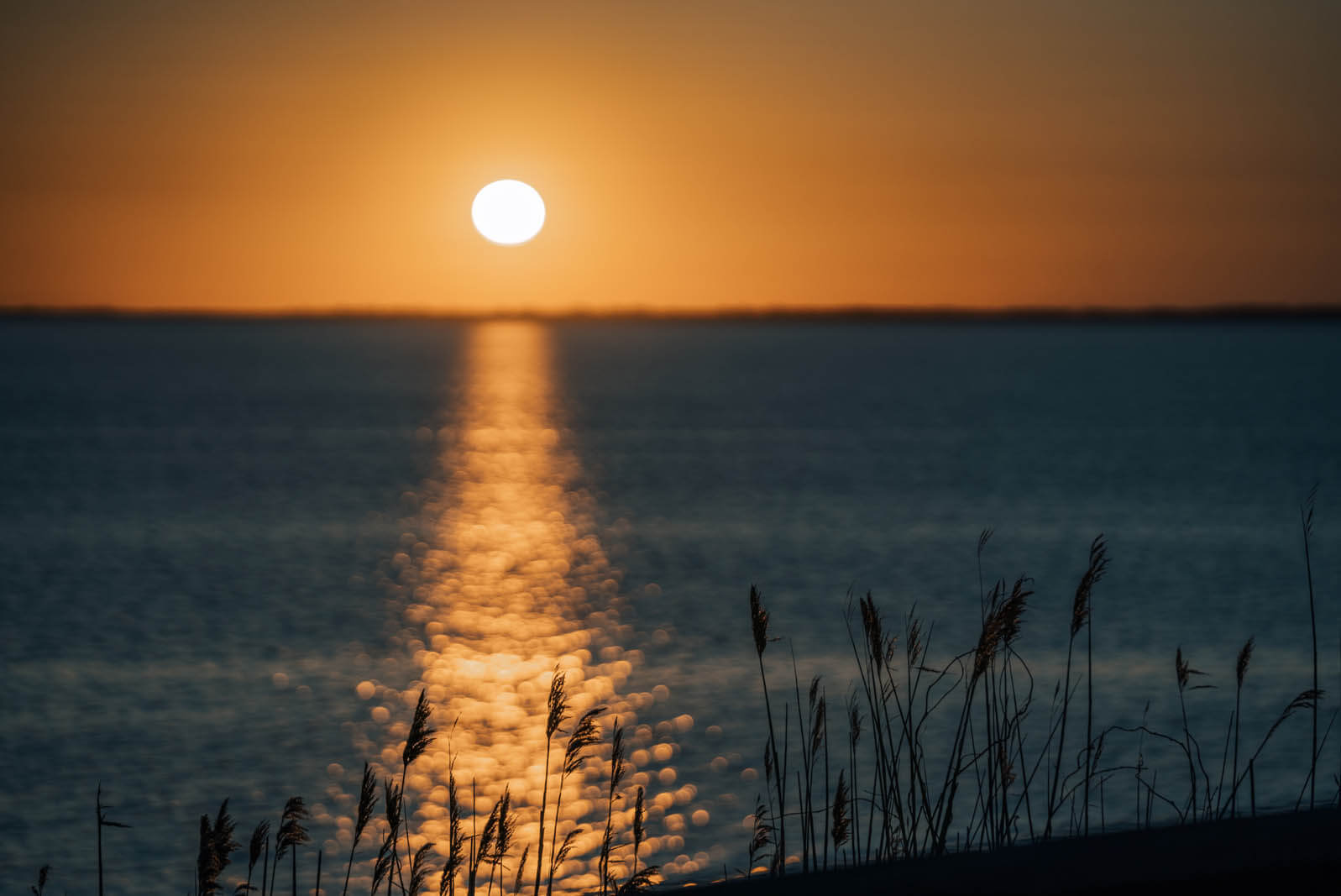 sunset view from Montauket in Hamptons New York