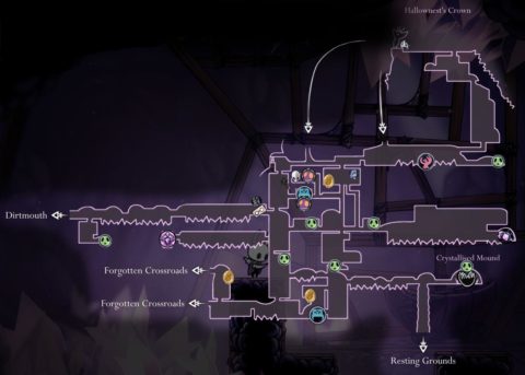 Hollow Knight Crystal Peak Map