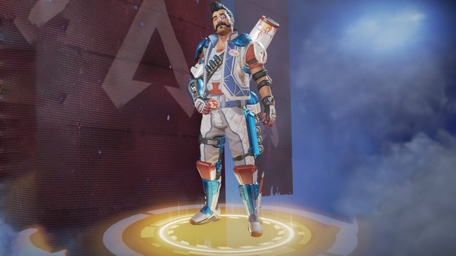 Fuse wears his legendary Dread Captain skin in Apex Legends