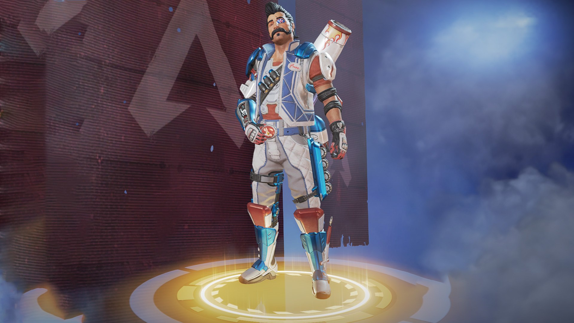 Fuse wears his legendary Man o War skin in Apex Legends