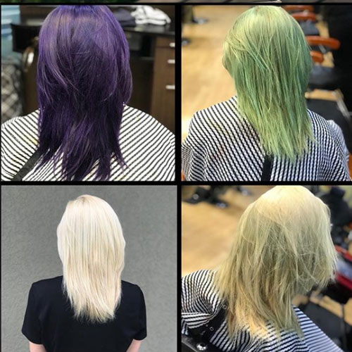 remove purple with bleach