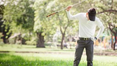 Asian men angry golfer