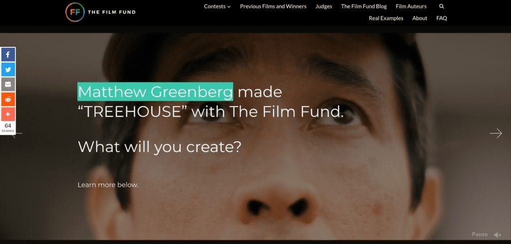 fim fund short film sponsorship contest homepage