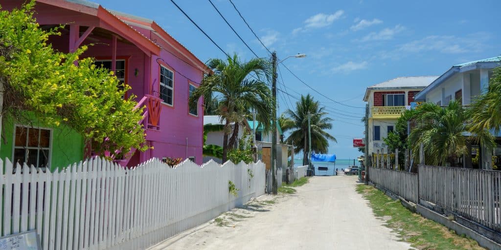 Colourful houses on Caye Caulker, Belize