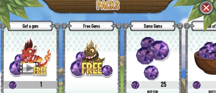 free gem dragon city from video