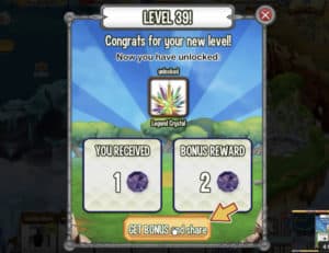 dragon city level up for gems