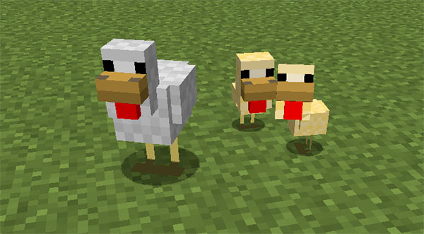 minecraft chicken with baby