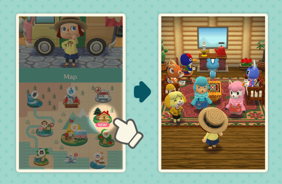 Animals pass pocket camp cabins