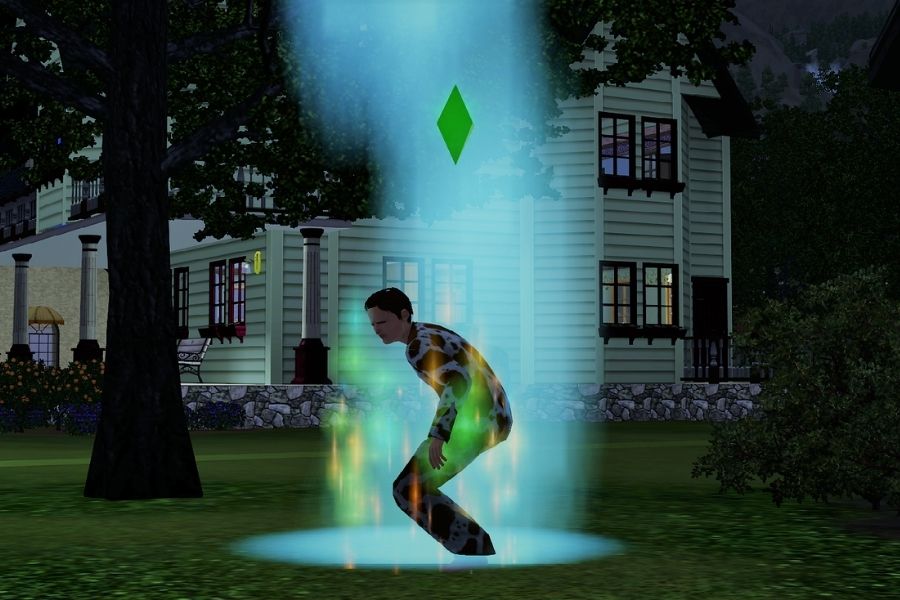 Sims 3 Close-up of alien abduction