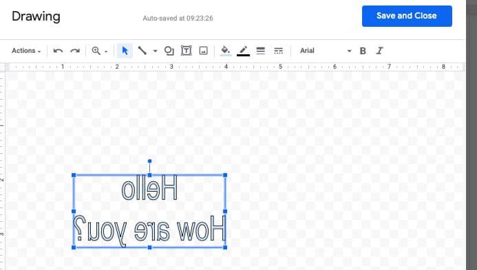 How to mirror text in Google Docs 12