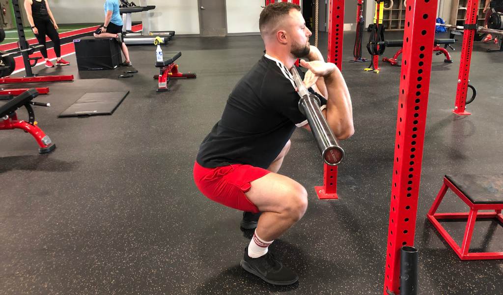 Preventing forward torso lean when squatting