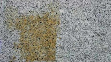 rust stain granite