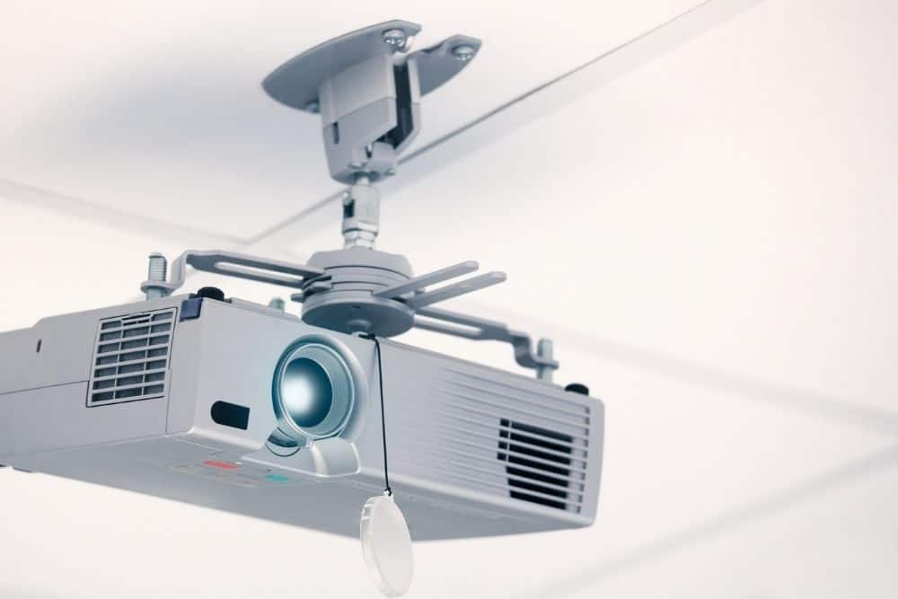 projector attached on the ceiling