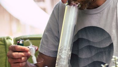 hitting a bong
