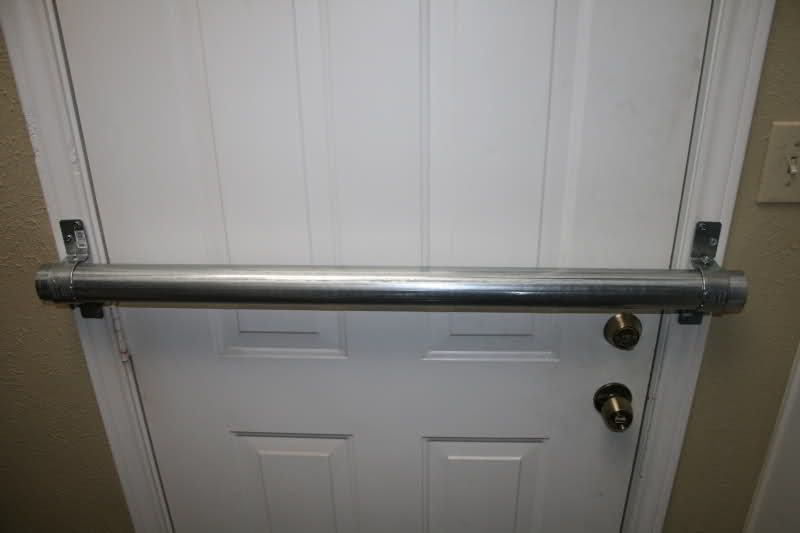 Remove the door handle on the outside of the door