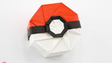 Origami Pokeball Box Tutorial via @paper_kawaii