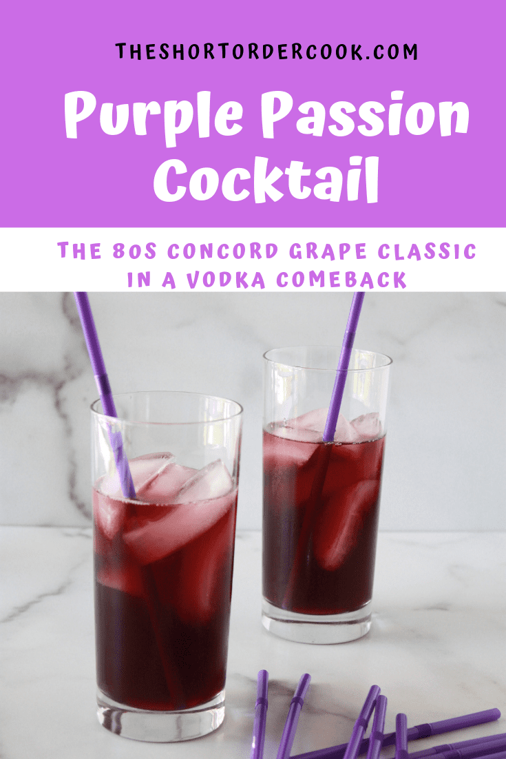 Purple passion fruit cocktail