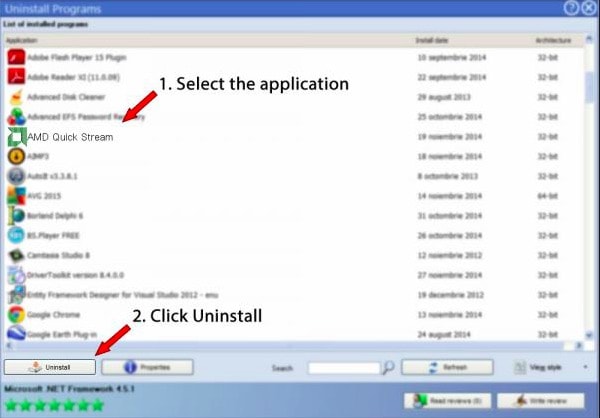 Uninstall the AMD Quick Stream app