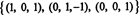 B's rank is 3, so RS(B) = 3. The basis for RS(B) includes the non-zero rows in the reduced matrix: