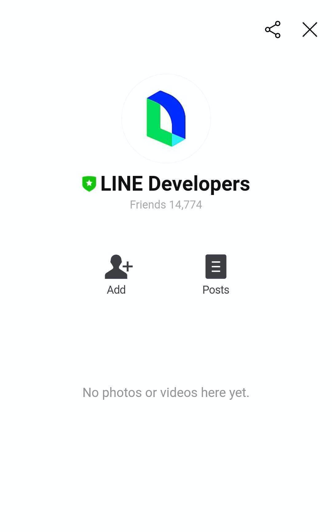 LINE official account profile