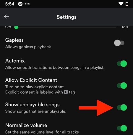 ruin an unhide song on Android