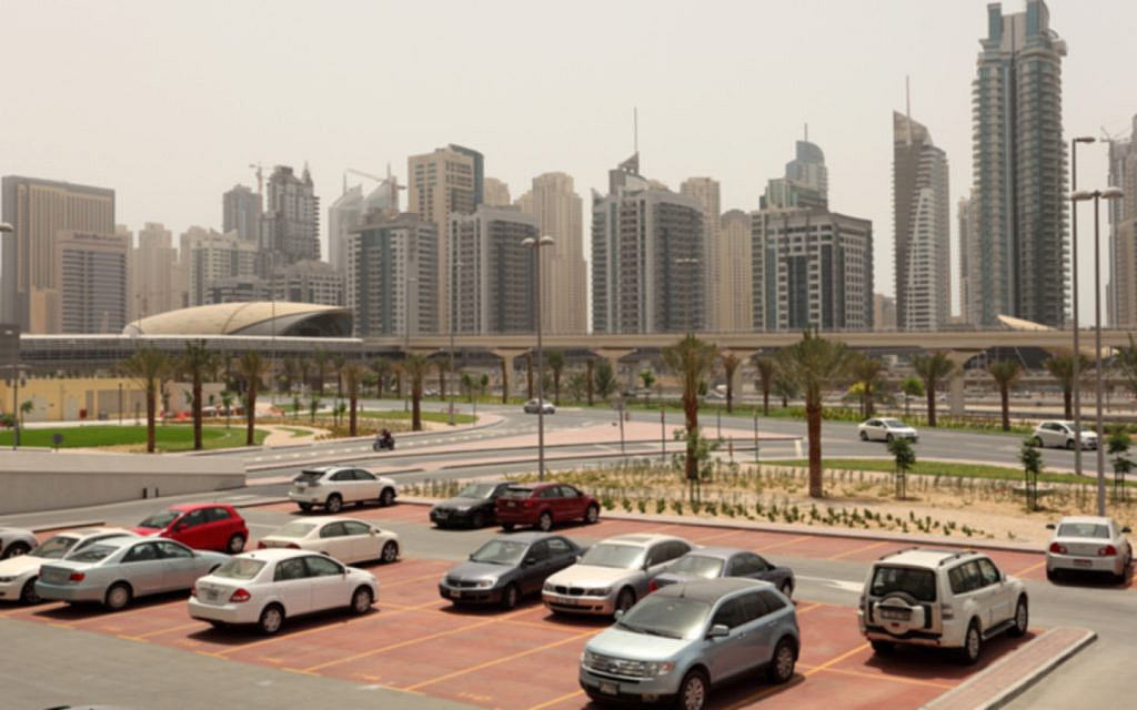 Finding a free parking spot in Dubai is easy
