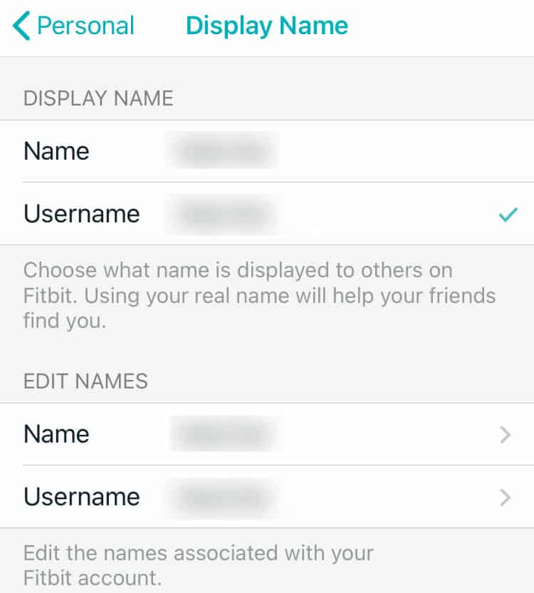 how to change username for Fitbit account